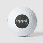 Verlobt Rings Couples Bachelor Party oder Hochzeit Golfball (Vorderseite)
