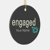 Verlobt Rings Couples Bachelor Party oder Hochzeit Keramik Ornament (Rechts)