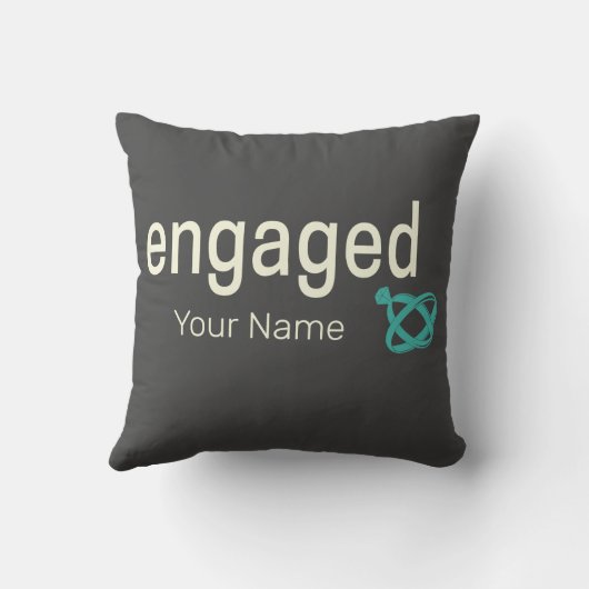 Verlobt Rings Couples Bachelor Party oder Hochzeit Kissen (Rückseite)