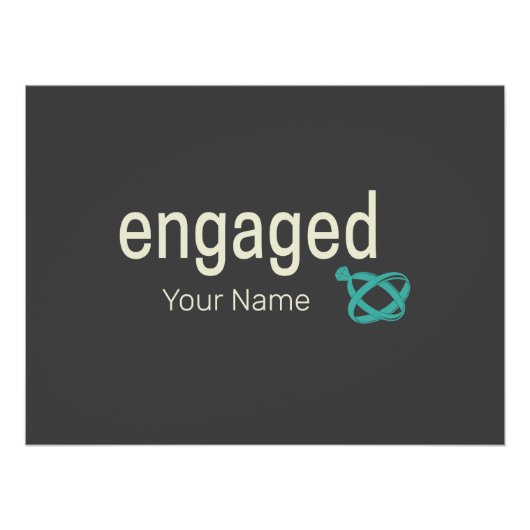 Verlobt Rings Couples Bachelor Party oder Hochzeit Poster (Vorderseite)