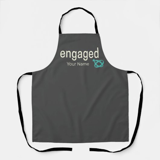 Verlobt Rings Couples Bachelor Party oder Hochzeit Schürze (Vorderseite)