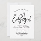 Verlobt| Script Letter Style| Minimal Einladung (Vorderseite)