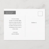 Verlobt- und Eloping-Ankündigung Postkarte (Rückseite)