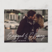 Verlobt- und Eloping-Ankündigung Postkarte (Vorderseite)