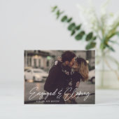 Verlobt- und Eloping-Ankündigung Postkarte (Stehend Vorderseite)