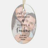 Verlobt während einer Pandemie | Zwei Fotos Keepsa Keramik Ornament (Links)