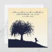 Verlobte Ankündigung Datum freihalten (Pfirsich) (Vorne/Hinten)