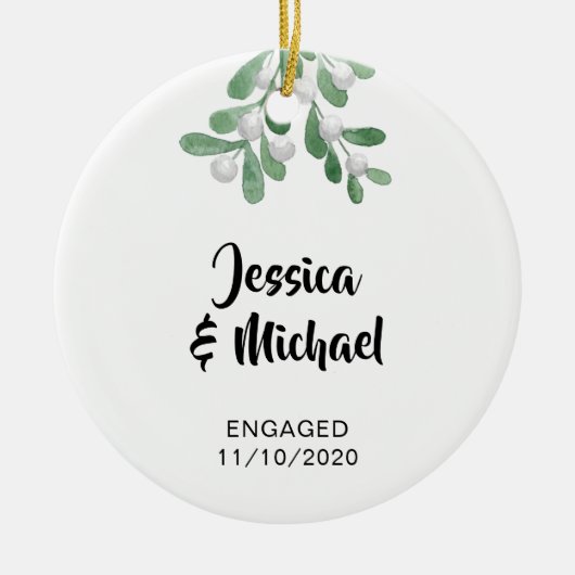 Verlobte Benutzerdefiniert Keramik Ornament (Vorne)