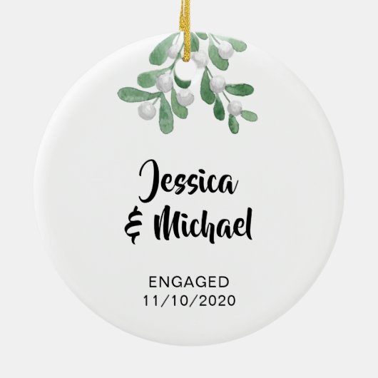 Verlobte Benutzerdefiniert Keramik Ornament (Hinten)