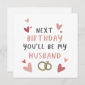 Verlobte Birthday Card (Vorne/Hinten)