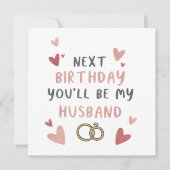 Verlobte Birthday Card (Vorderseite)