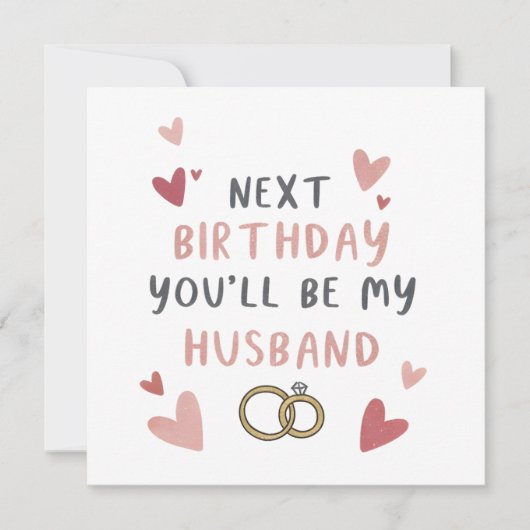 Verlobte Birthday Card (Vorderseite)