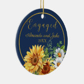 Verlobte Blüten Rustikale Sonnenblumen Keramik Ornament (Rechts)