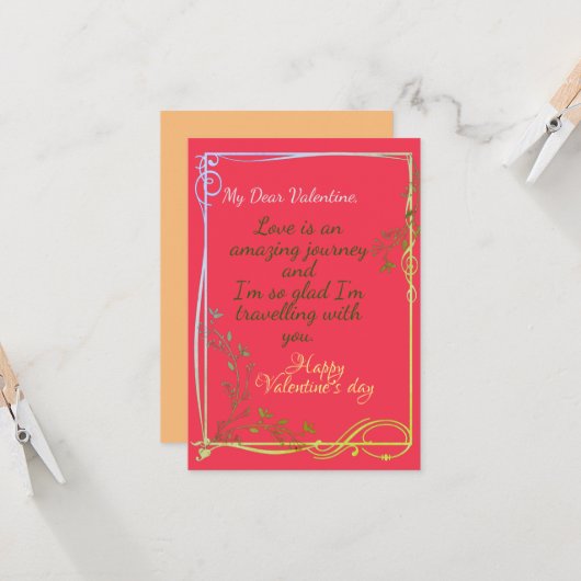 Verlobte-Card Karte (Vorderseite/Rückseite Beispiel)