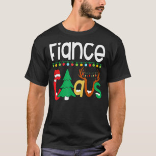 Verlobte Claus Santa Tree Lights Rentiere Weihnach T-Shirt