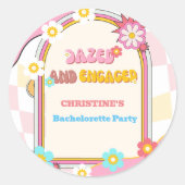 Verlobte Dekoration im Junggeselinnen-Abschied der Runder Aufkleber (Vorderseite)