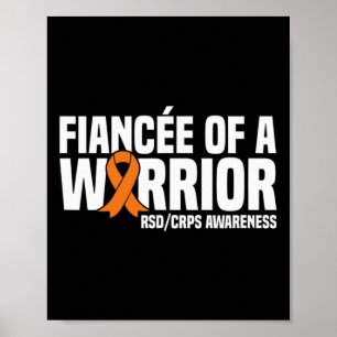 Verlobte eines Kriegers Orange Ribbon Rsdcrps Awar Poster