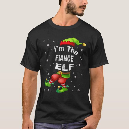 Verlobte Elf Matching Familiengruppe Weihnachten P T-Shirt (Vorderseite)
