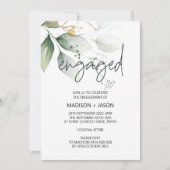 Verlobte Engagement Party Verheiratete Grünen Einladung (Vorderseite)