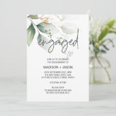 Verlobte Engagement Party Verheiratete Grünen Einladung (Stehend Vorderseite)