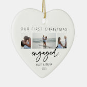 Verlobte Erstweihnachtsdekoration Keramik Ornament (Rechts)