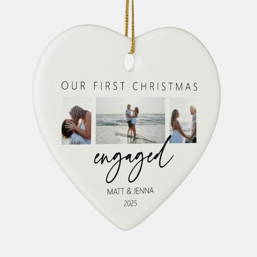 Verlobte Erstweihnachtsdekoration Keramik Ornament (Rechts)