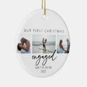 Verlobte Erstweihnachtsdekoration Keramik Ornament (Rechts)