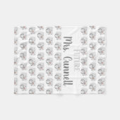 Verlobte Frau Future Bride Ring Fleecedecke (Vorderseite (Horizontal))