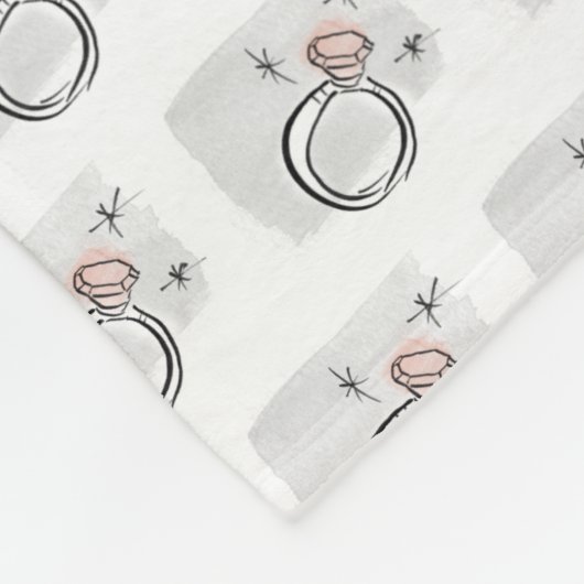 Verlobte Frau Future Bride Ring Fleecedecke (Ecke)