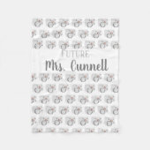 Verlobte Frau Future Bride Ring Fleecedecke (Vorderseite)