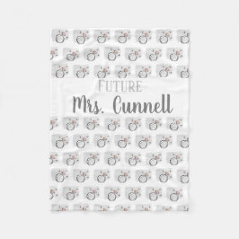 Verlobte Frau Future Bride Ring Fleecedecke