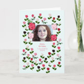 Verlobte, Geburtstag, Rose Karte (Vorderseite)