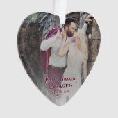 Verlobte Hochzeits-Paar-erstes Weihnachten Ornament (Vorderseite)
