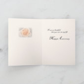 Verlobte, Jubiläum Liebe Orange Rose Karte (Innenseite)