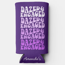 Verlobte Lila Retro-Typografie Selters Dosenkühler