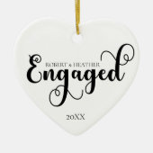 Verlobte personalisieren Verlobung Geschenk für We Keramik Ornament (Vorne)