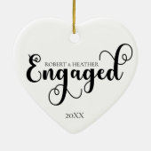 Verlobte personalisieren Verlobung Geschenk für We Keramik Ornament (Hinten)