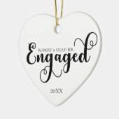 Verlobte personalisieren Verlobung Geschenk für We Keramik Ornament (Links)