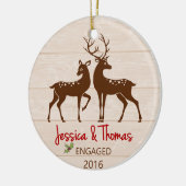 Verlobte personalisierte Verzierung Keramikornament (Links)