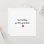 Verlobte Romantische Liebe niedlich Herzfreude Geb Karte (Vorderseite/Rückseite Beispiel)