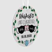 Verlobte und isolierte Covid-Verlobung Weihnachten Ornament (Vorderseite)