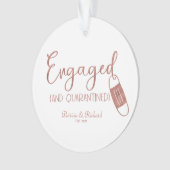 Verlobte und isolierte Niedliche Verlobung Covid Ornament (Vorderseite)