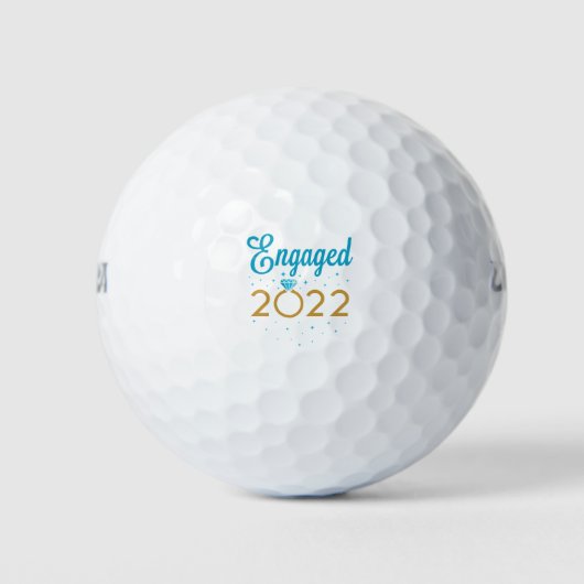 Verlobte Verlobung 2022 Paare Golfball (Vorderseite)
