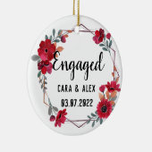 Verlobte Verlobung Geschenke für Personalisierte P Keramik Ornament (Rechts)