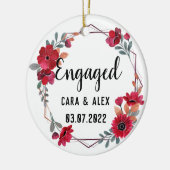 Verlobte Verlobung Geschenke für Personalisierte P Keramik Ornament (Links)