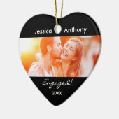 Verlobte WeihnachtsFoto-Verzierung Keramikornament (Links)