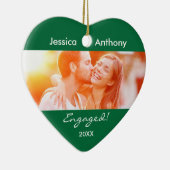 Verlobte WeihnachtsFoto-Verzierung Keramikornament (Rechts)