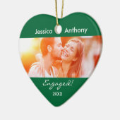 Verlobte WeihnachtsFoto-Verzierung Keramikornament (Links)