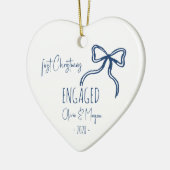 Verlobte Weihnachtshandarbeit Keramik Ornament (Links)