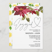 Verlobte Weihnachtsparty Einladung (Vorne/Hinten)